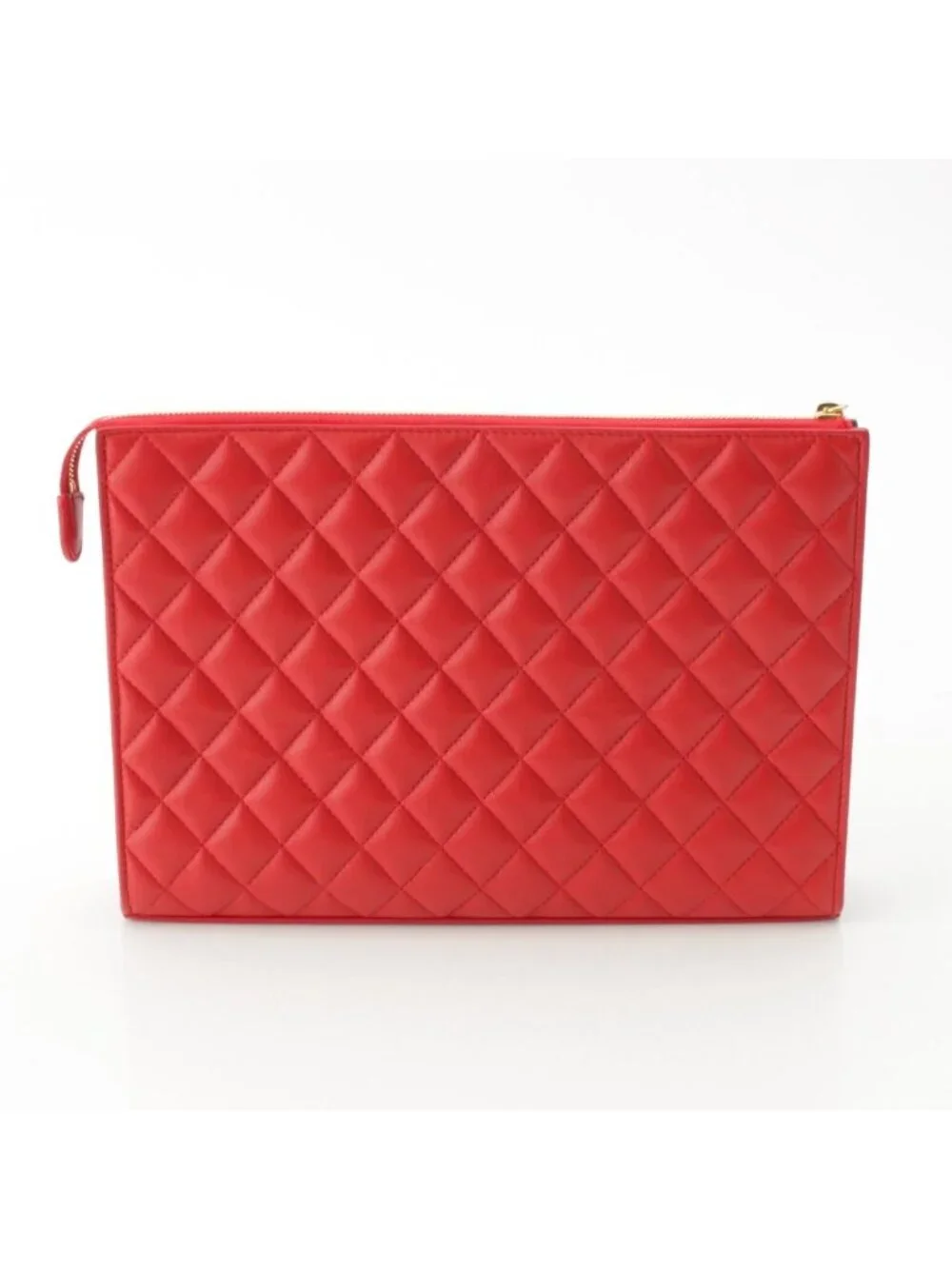 Chanel Lambskin Quilted CC Logo Clutch